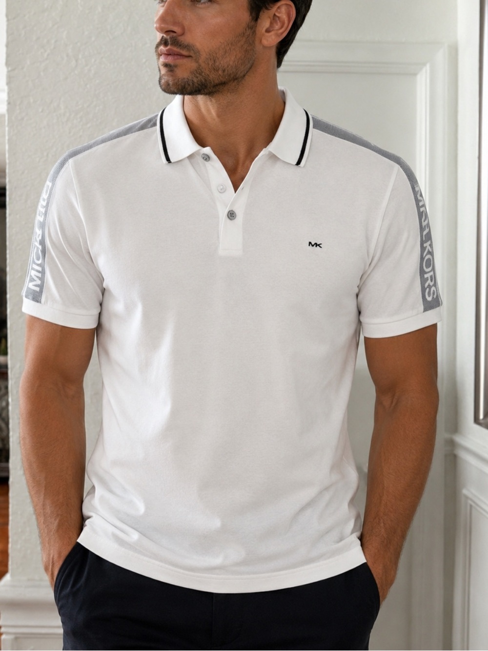 Michael Kors Classic White Polo Shirt